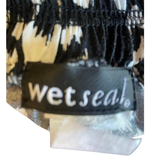Wet Seal Black White Animal Print Pullon Mini Women’s Medium - Picture 7 of 8